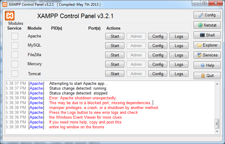 xampp apache service detected with wrong path xampp apache service detected with wrong path